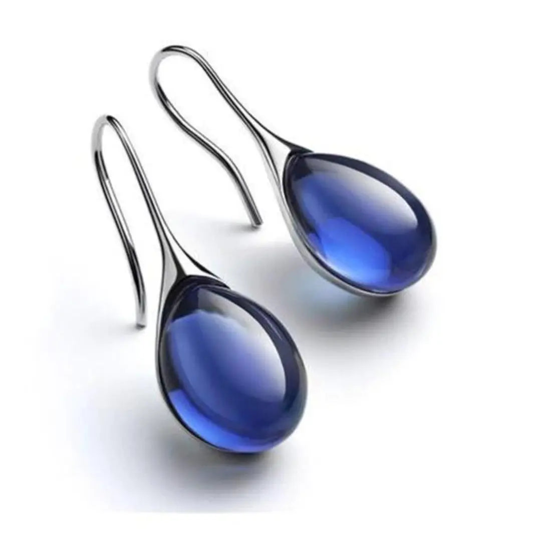 Alpaca Silver Crystal Drop Earrings